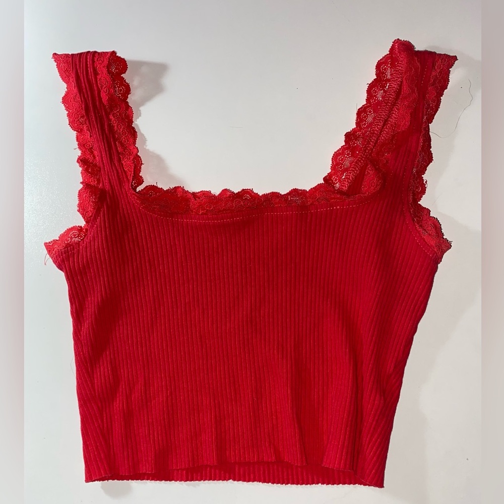 Red Lace Top